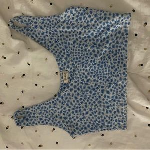 blue leopard brandy top